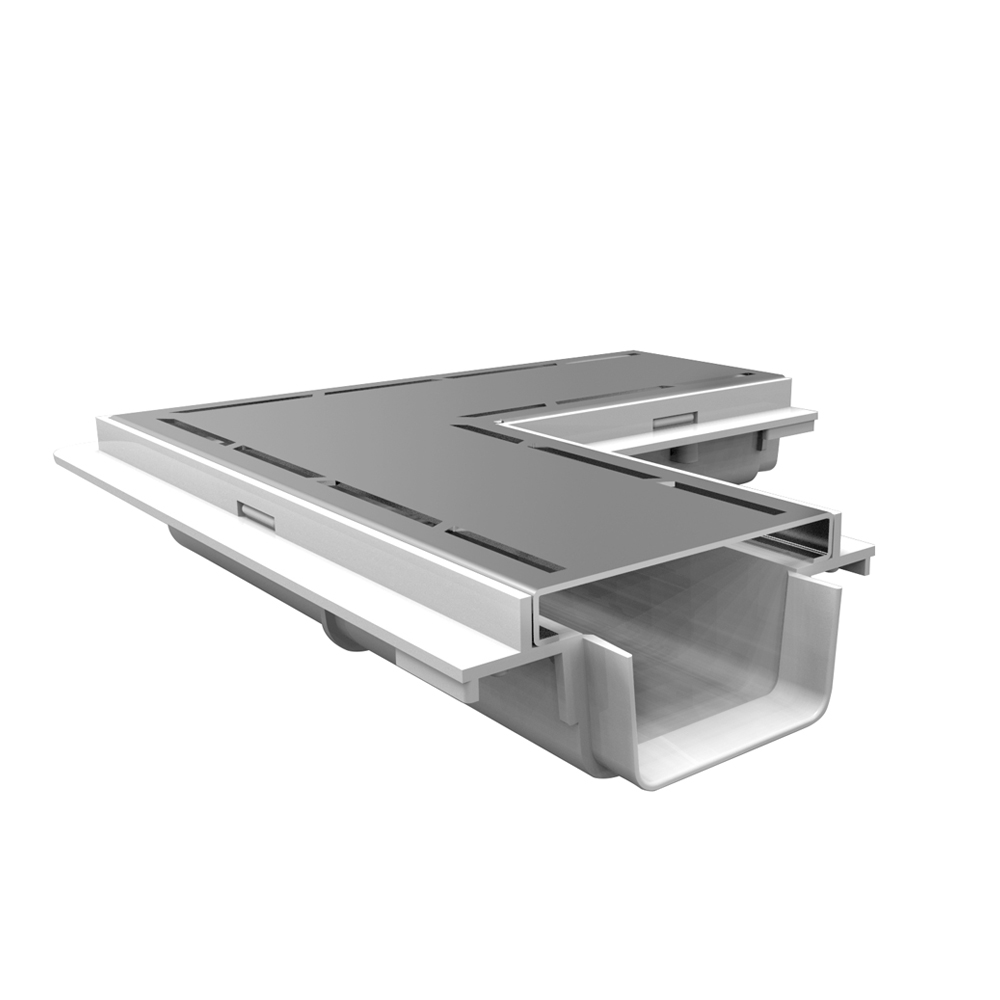 ANGOLO+ GRIGLIA ''LASER'' - DIM 100X250