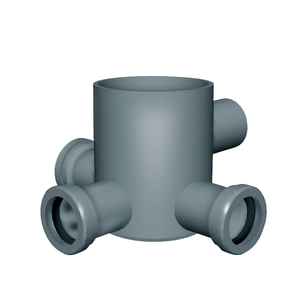 Pozzetto sifonato a pavimento con diverse connessioni (0)