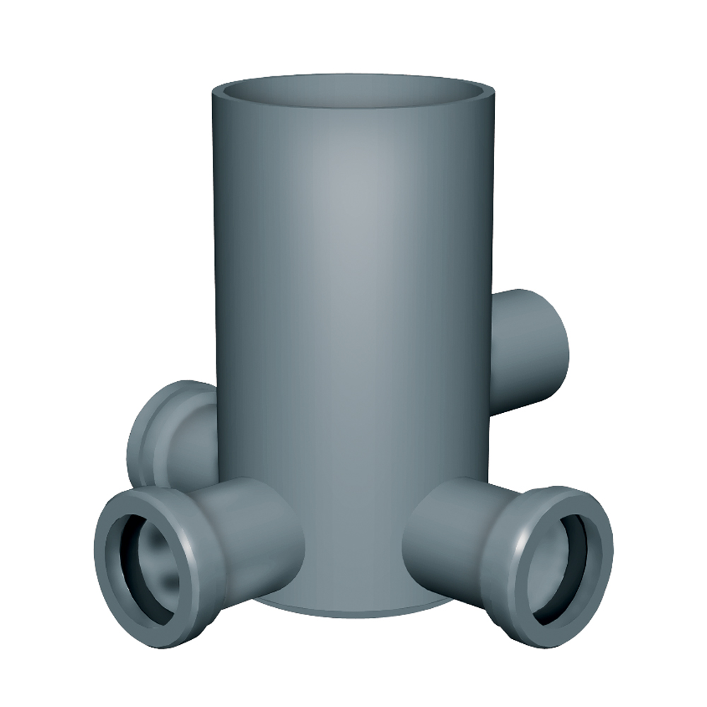 Pozzetto sifonato a pavimento con diverse connessioni (1)