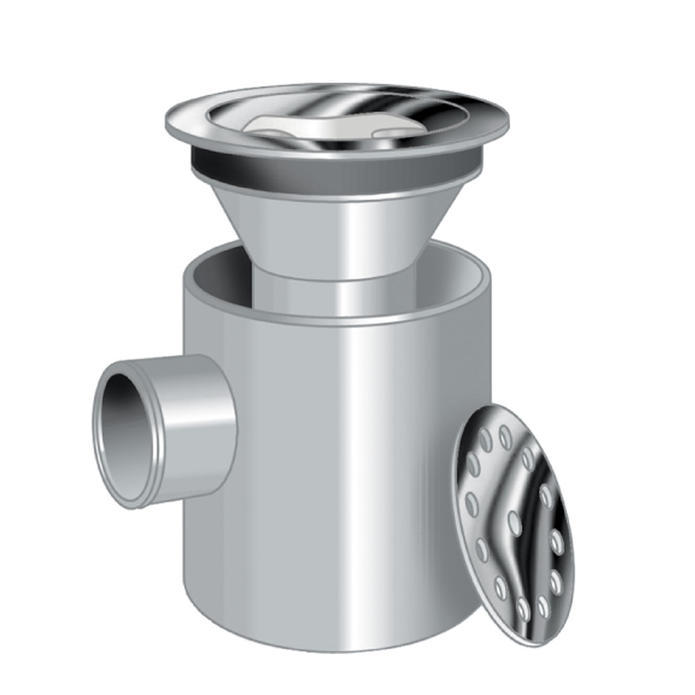 Pozzetto sifonato a pavimento con 1 connessione (1)