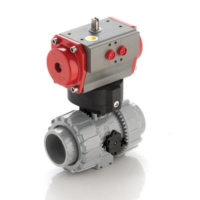 VKDOC/CP DA - Valvola a sfera a 2 vie DUAL BLOCK® a comando pneumatico DN 10:50