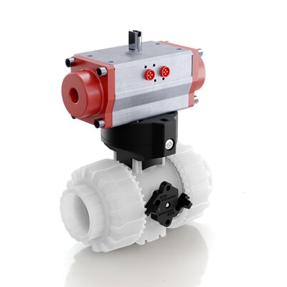 VKDOF/CP DA - Valvola a sfera DUAL BLOCK® a comando pneumatico DN 10:50