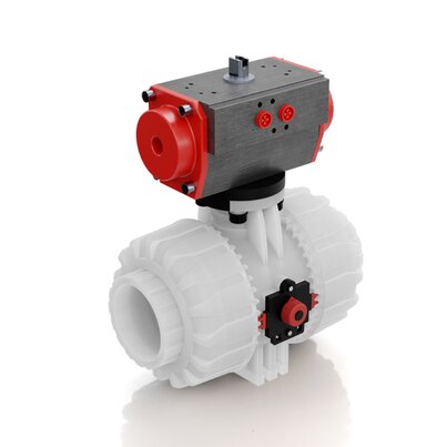 VKDOF - VKDOAF /CP DA - Valvola a sfera a 2 vie DUAL BLOCK® a comando pneumatico DN 65:100