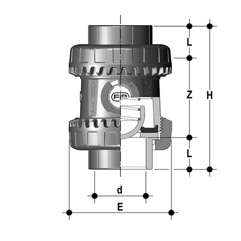SSEIV/A316 - Valvola di ritegno bighiera Easyfit a molla DN 10:50