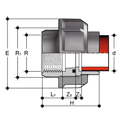 BIFGM - Adaptor union