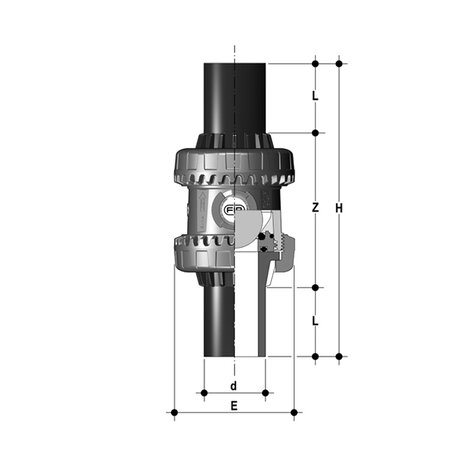 SXEBEV - Valvola di ritegno bighiera Easyfit a sfera DN 10:50
