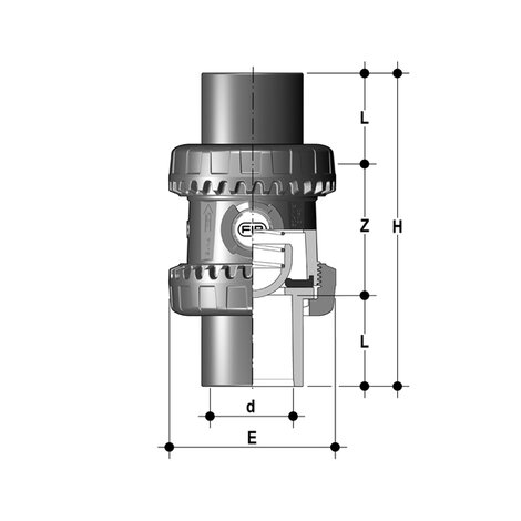 SSEJV/A316 - Valvola di ritegno bighiera Easyfit a molla DN 10:50