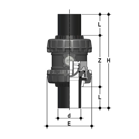 SSEBEV/A316 - Valvola di ritegno bighiera Easyfit a molla DN 65:100