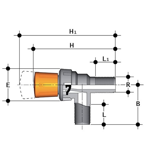 RMRV - Rubinetto a membrana DN 15
