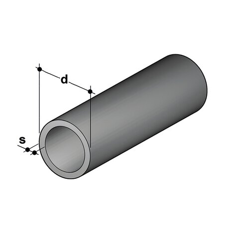 Disegno tecnico del tubo a pressione in PVC-U