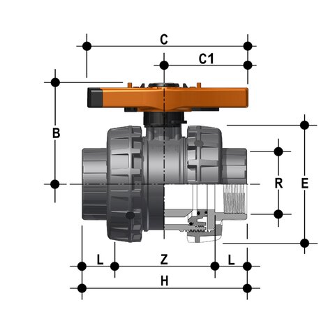 VXEFV - Valvola a due vie Easyfit DN 65:100