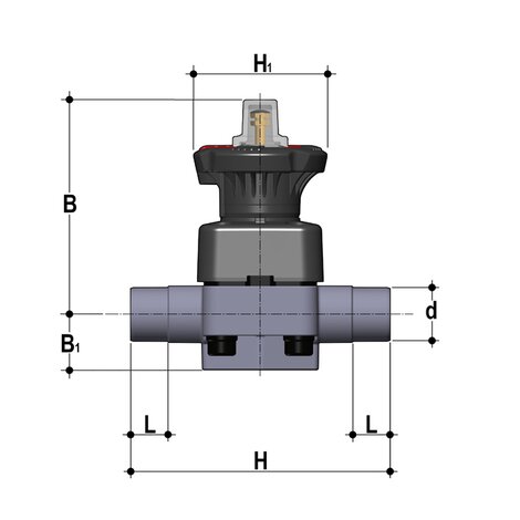 DKLDF - DIALOCK® 2-way diaphragm valve DN 15:65