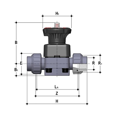 DKUFV - DIALOCK® 2-way diaphragm valve DN 15:65