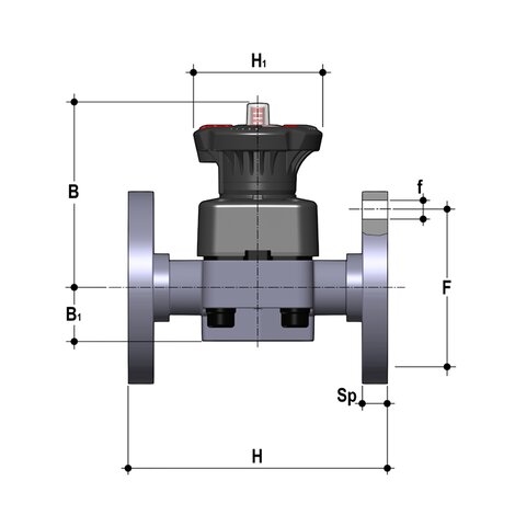 DKOAV - DIALOCK® 2-way diaphragm valve DN 15:65