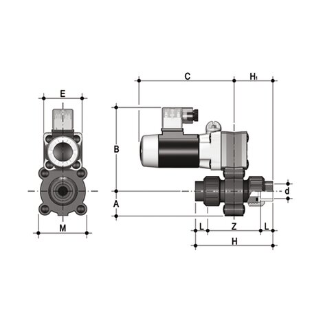 S12AV - VALVOLA A SOLENOIDE A DUE VIE A SMONTAGGIO RADIALE DN 4:15