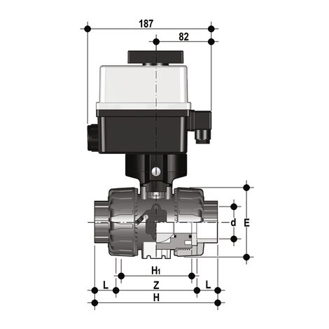 VKDAV/CE 90-240 V AC - VALVOLA A SFERA A 2 VIE DUAL BLOCK® A COMANDO ELETTRICO DN 10:50