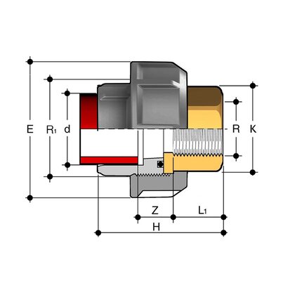 BIFOM - Adaptor union