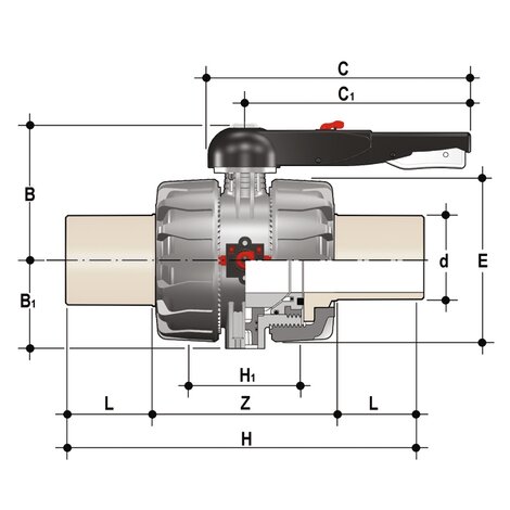 VKDBM - DUAL BLOCK® 2-way ball valve DN 65:100