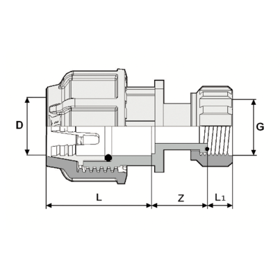 525 - Adattatore a ghiera