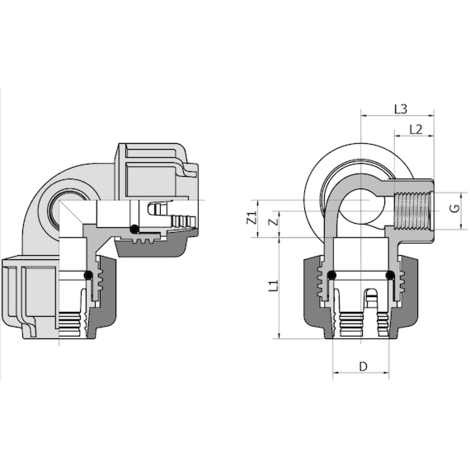 527 - Gomito con derivazione
