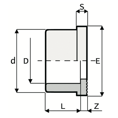 QR1 - Serrated face stub
