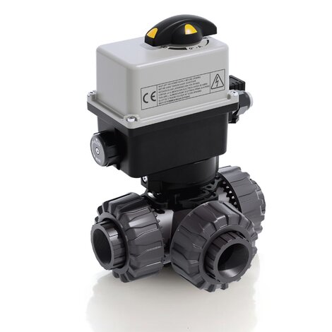 LKDFV/CE 24 V AC/DC - Valvola a sfera a 3 vie DUAL BLOCK® a comando elettrico DN 10:50