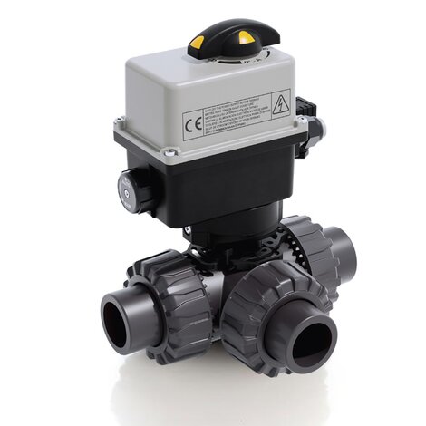 TKDAV/CE 24 V AC/DC - Valvola a sfera a 3 vie DUAL BLOCK® a comando elettrico DN 10:50