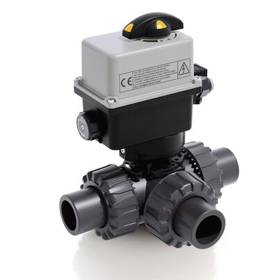 TKDJV/CE 24 V AC/DC - Electrically actuated DUAL BLOCK® 3-way ball valve DN 10:50