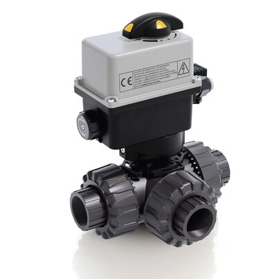 TKDNV/CE 24 V AC/DC - Electrically actuated DUAL BLOCK® 3-way ball valve DN 10:50