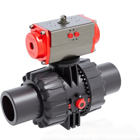 VKDJV/CP NC - Pneumatically actuated ball valve DN 65:100