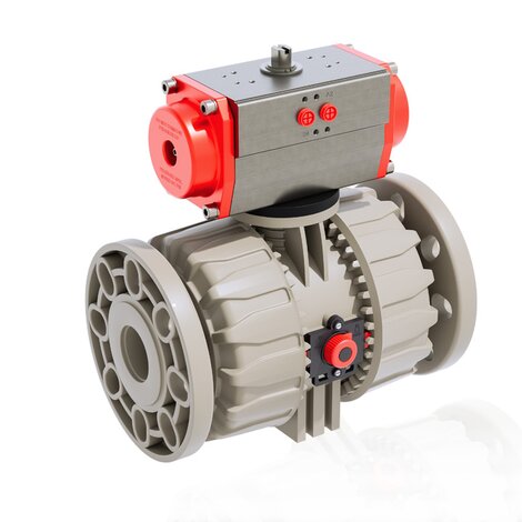 VKDOM - VKDOAM /CP NC - Pneumatically actuated ball valve DN 65:100