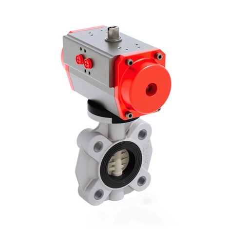 FKOM/CP DA LUG ANSI - Valvola a farfalla a comando pneumatico DN 65