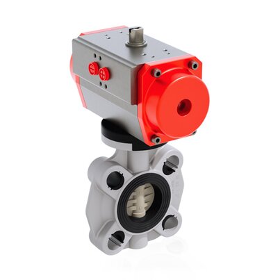 FKOM/CP NC - Pneumatically actuated butterfly valve DN 40:65