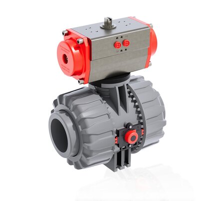 VKDAC/CP DA - Valvola a sfera a 2 vie DUAL BLOCK® a comando pneumatico DN 65:100