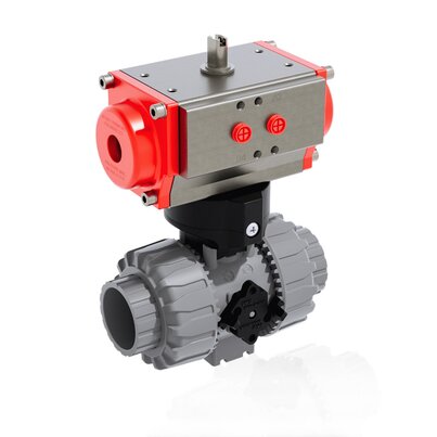 VKDIC/CP NO - Valvola a sfera a 2 vie DUAL BLOCK® a comando pneumatico DN 10:50