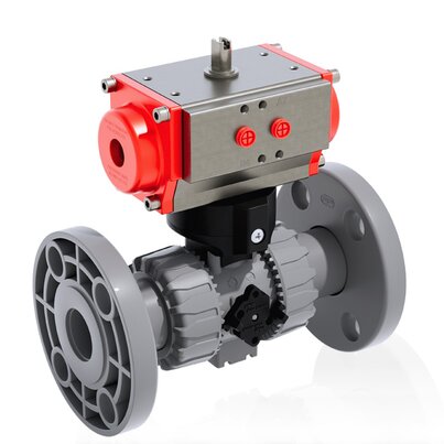 VKDOAC/CP NO - Valvola a sfera a 2 vie DUAL BLOCK® a comando pneumatico DN 10:50