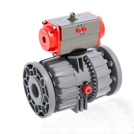 VKDOC - VKDOAC /CP DA - Pneumatically actuated ball valve DN 65:100