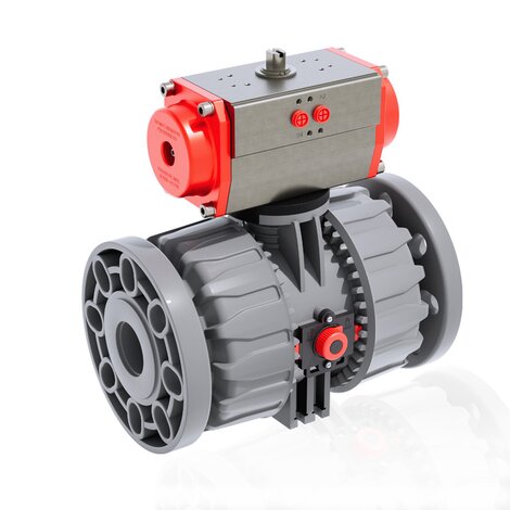 VKDOC - VKDOAC /CP DA - Pneumatically actuated ball valve DN 65:100
