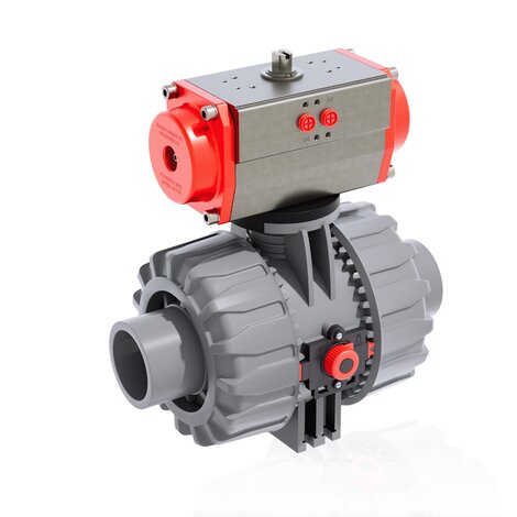 VKDDC/CP NC - Pneumatically actuated ball valve DN 65:100