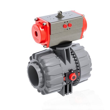 VKDNC/CP NC - Pneumatically actuated ball valve DN 65:100