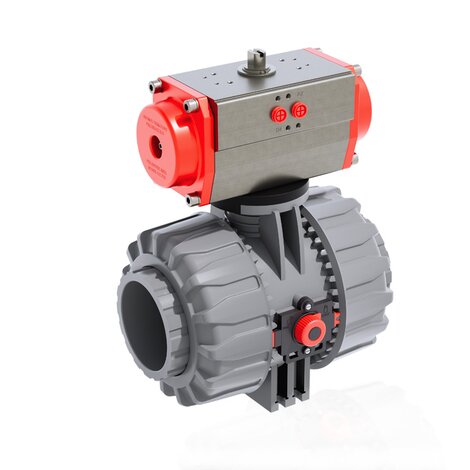 VKDIC/CP NO - Pneumatically actuated ball valve DN 65:100