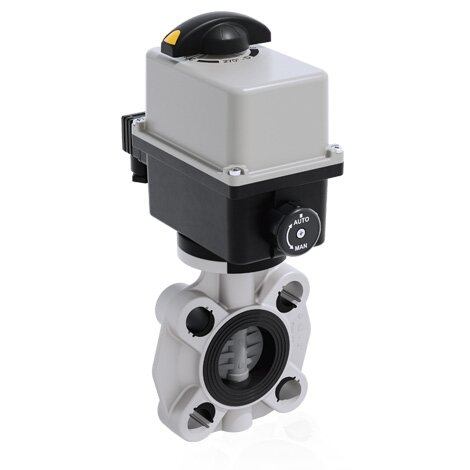 FKOC/CE 24V AC/DC - Electrically actuated butterfly valve DN 40:100
