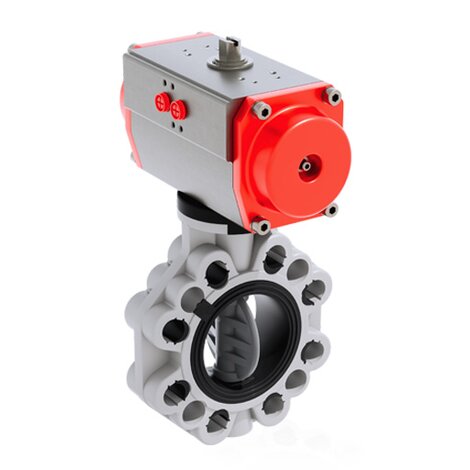 FKOC/CP NO - Valvola a farfalla a comando pneumatico DN 80:200