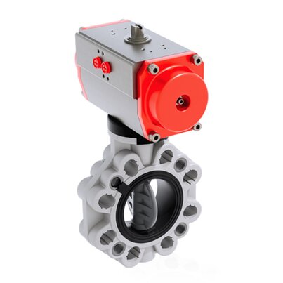 FKOC/CP NO LUG ISO-DIN - Pneumatically actuated butterfly valve DN 80:200