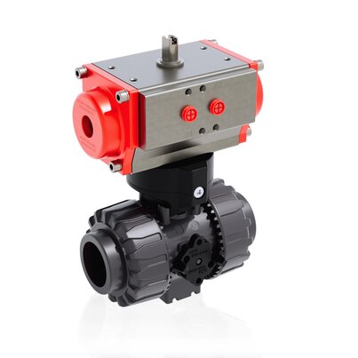 VKDAV/CP DA - Valvola a sfera a 2 vie DUAL BLOCK® a comando pneumatico DN 10:50