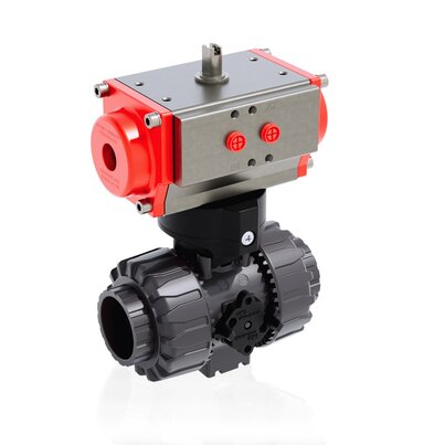 VKDLV/CP NC - Valvola a sfera a 2 vie DUAL BLOCK® a comando pneumatico DN 10:50