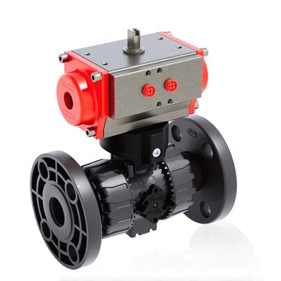 VKDOV/CP NO - VALVOLA A SFERA A 2 VIE DUAL BLOCK® A COMANDO PNEUMATICO DN 10:50