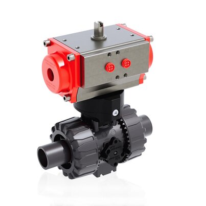 VKDDV/CP NO - Valvola a sfera DUAL BLOCK® a comando pneumatico DN 10:50