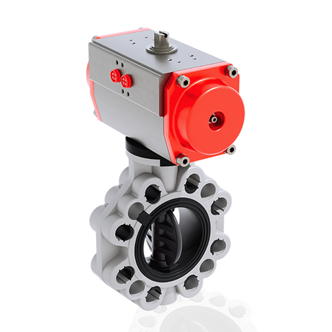 FKOV/CP NO - Valvola a farfalla a comando pneumatico DN 80:200