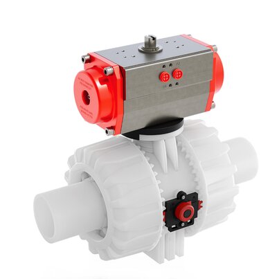 VKDBF/CP NC - Valvola a sfera a 2 vie DUAL BLOCK® a comando pneumatico DN 65:100